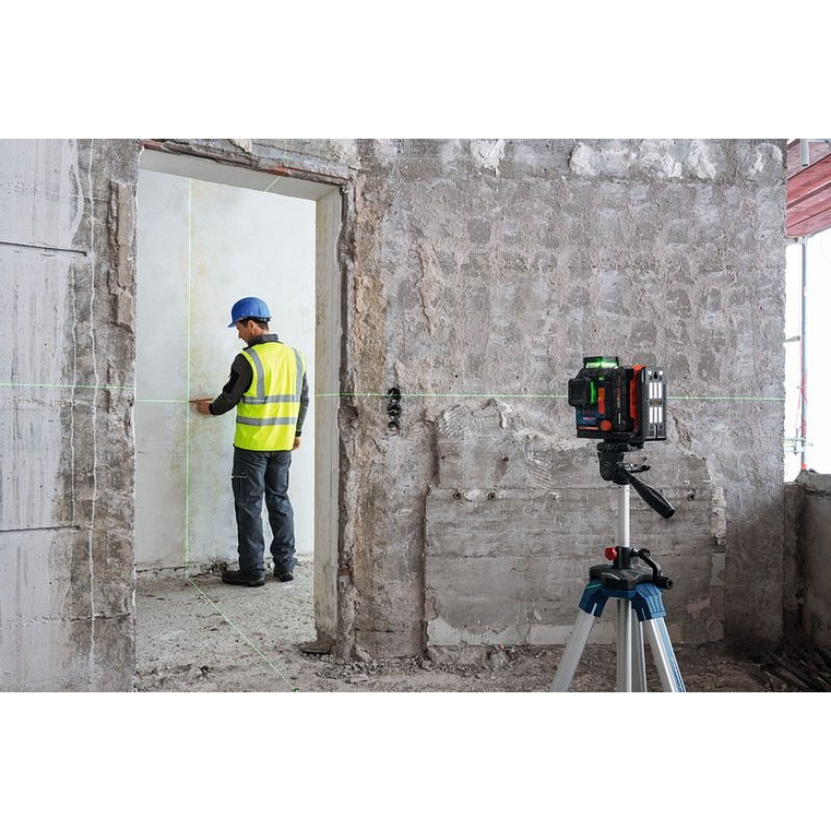 Nivel laser de linhas verdes EXPERT EXLL18V-120-33CG + 1 bateria EXBA18V-40 + Mala L-BOXX BOSCH 7