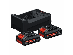 Conjunto 2 baterias 18V 4.0 Ah EXPERT EXBA18V-40 + carregador GAL12V/18V-80 BOSCH