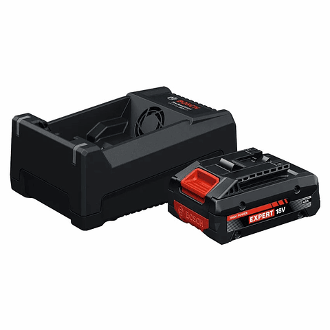 Conjunto 1 bateria 18V 4.0 Ah EXPERT EXBA18V-40 + carregador GAL12V/18V-80 BOSCH