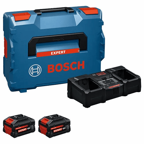Conjunto 2 baterias 18V 8.0 Ah EXPERT EXBA18V-80 + carregador EXAL18V2-320 BOSCH