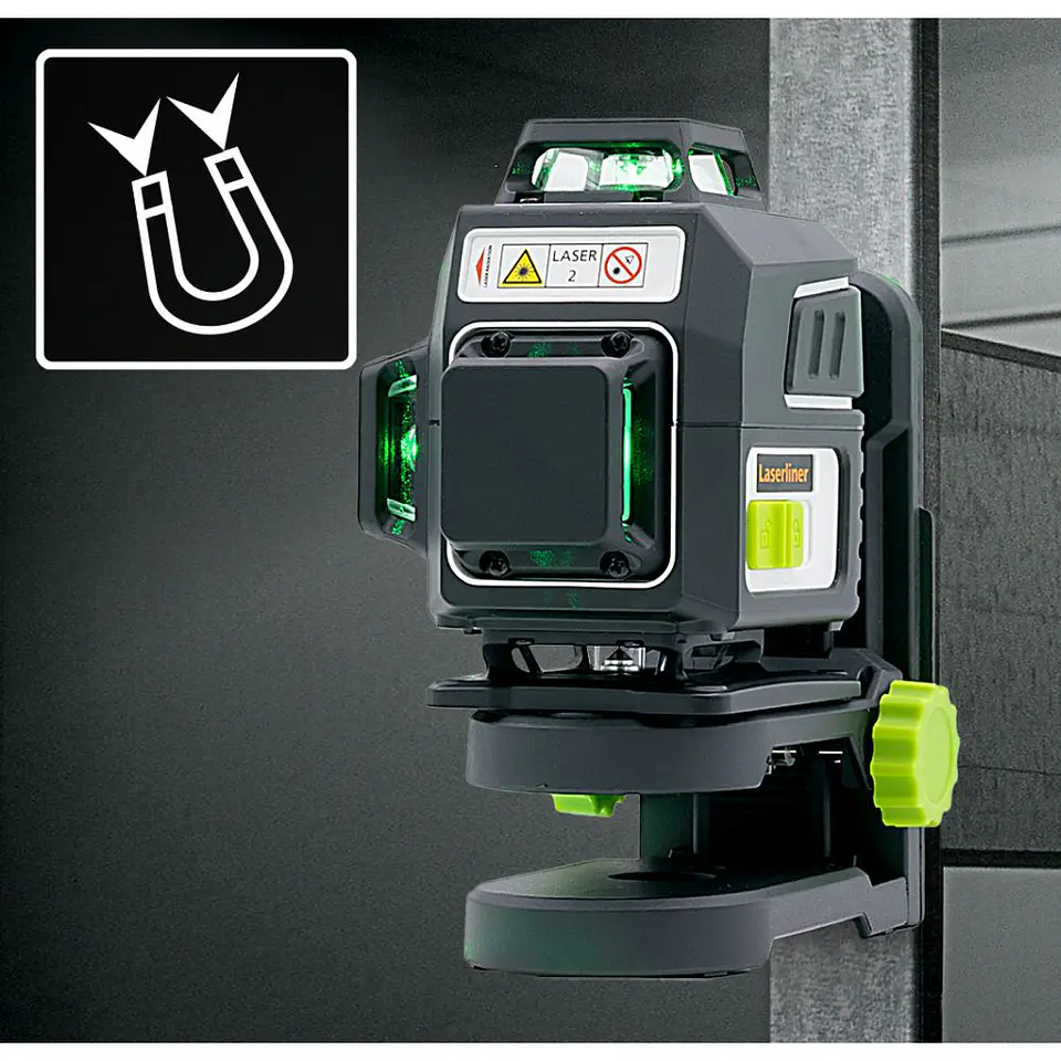 Nível Laser 4 Linhas Verdes PocketPlane-Laser 4G + Tripé UpsideDown 1.50 MT LASERLINER 6