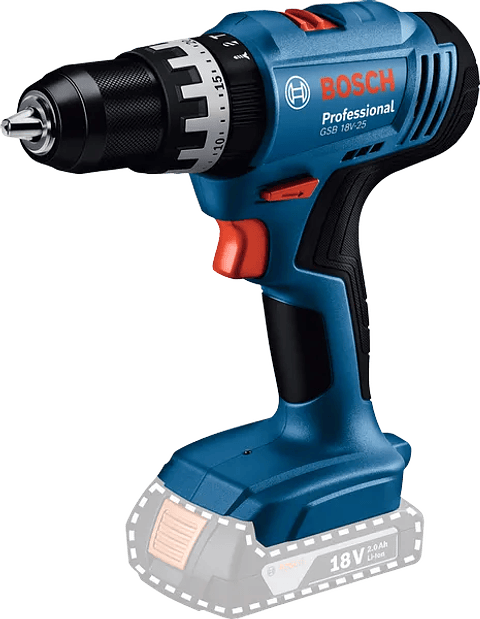 Conjunto Aparafusadora com percussão GSB 18V-25 + Martelo GBH 18V-18 + Rebarbadora GWS 18V-8 (125) + 2 Baterias 18V 4.0Ah BOSCH