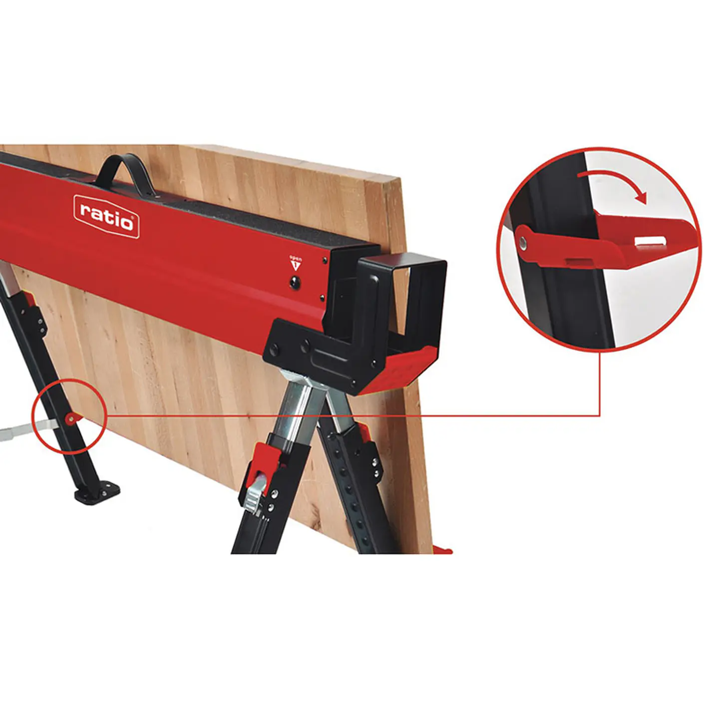 Cavalete/Mesa de Trabalho Dobrável Metalico (2 Uni) 6716 RATIO (EXCLUSIVO ONLINE) 4