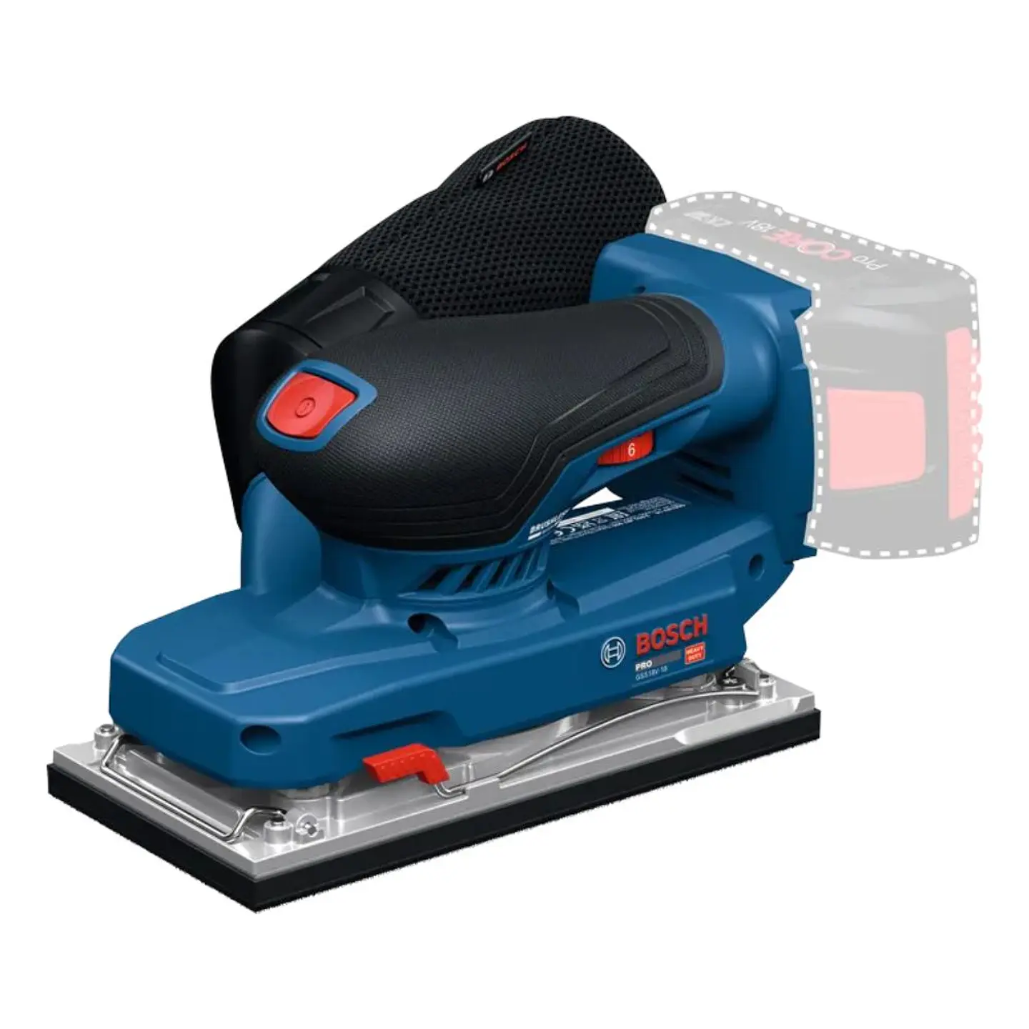 Lixadeira Vibratória sem fio PRO HEAVY DUTY GSS18V-18 + Mala L-BOXX 162 BOSCH 2