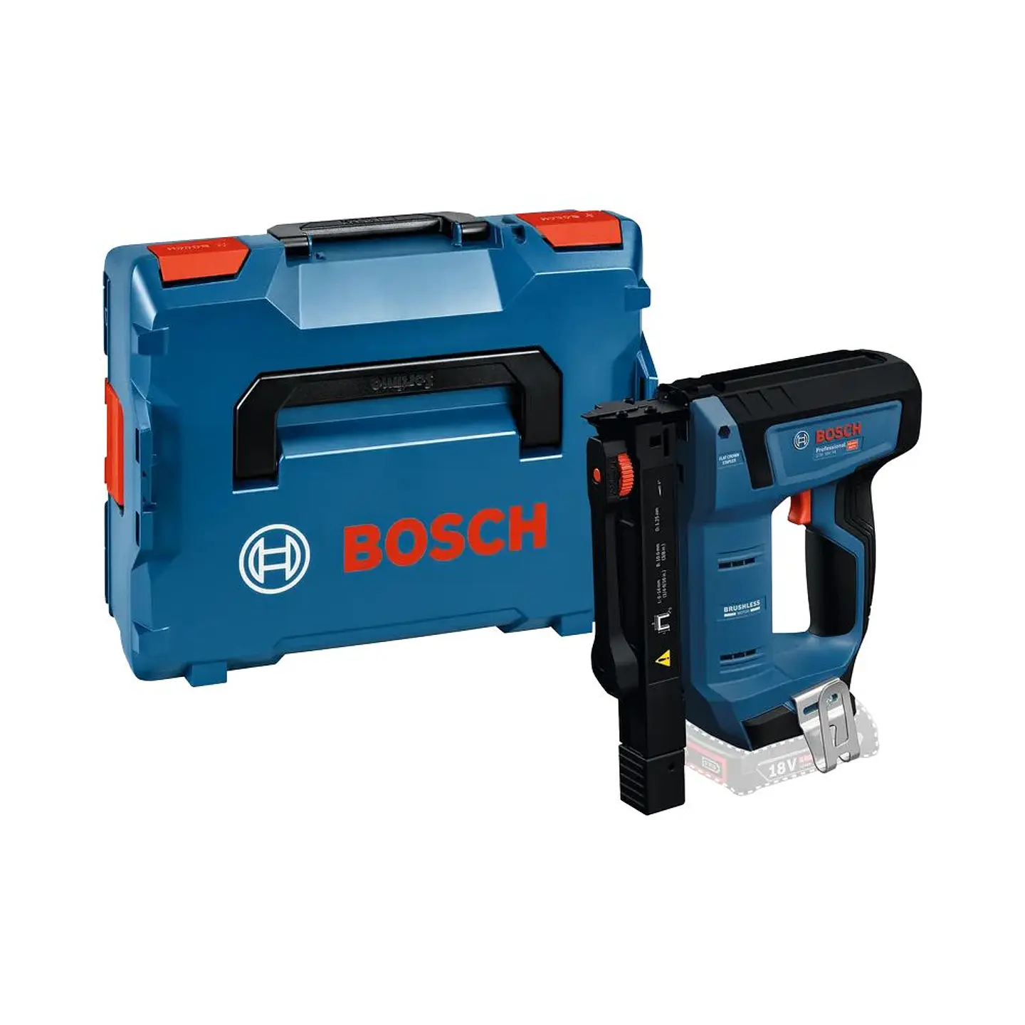 Agrafador para madeira sem fio PRO HEAVY DUTY GTH 18V-14 + L-BOXX 136 BOSCH 1