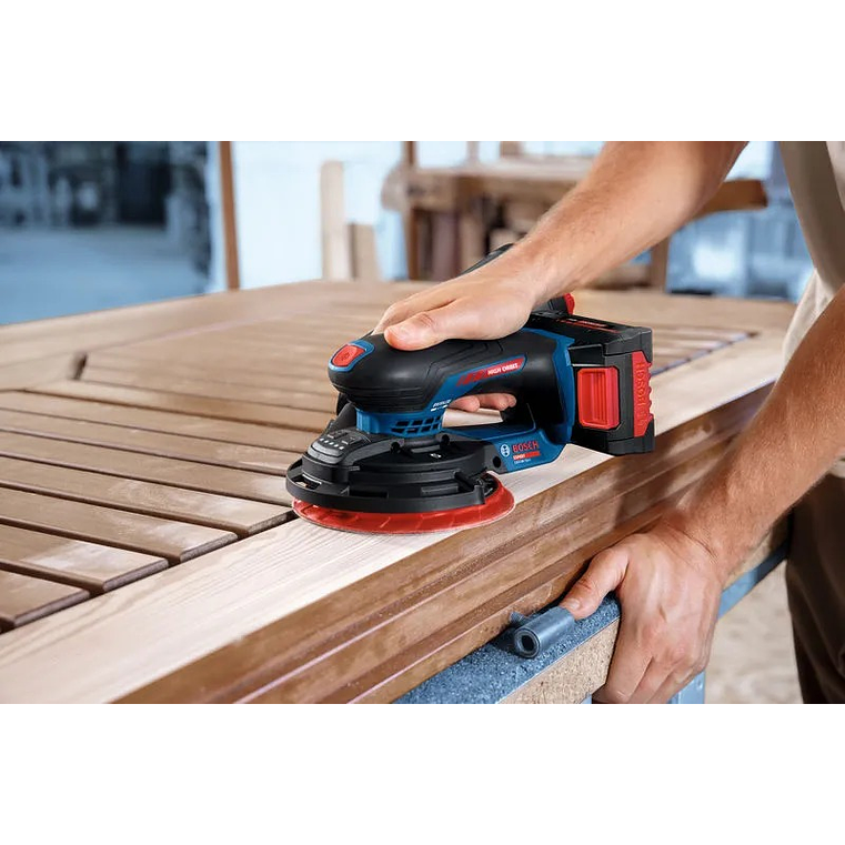 Lixadeira excêntrica sem fio EXPERT EXEX18V-150-5 + Mala L-BOXX 162 BOSCH 6