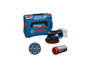 Lixadeira excêntrica sem fio EXPERT EXEX18V-150-5 + Mala L-BOXX 162 BOSCH