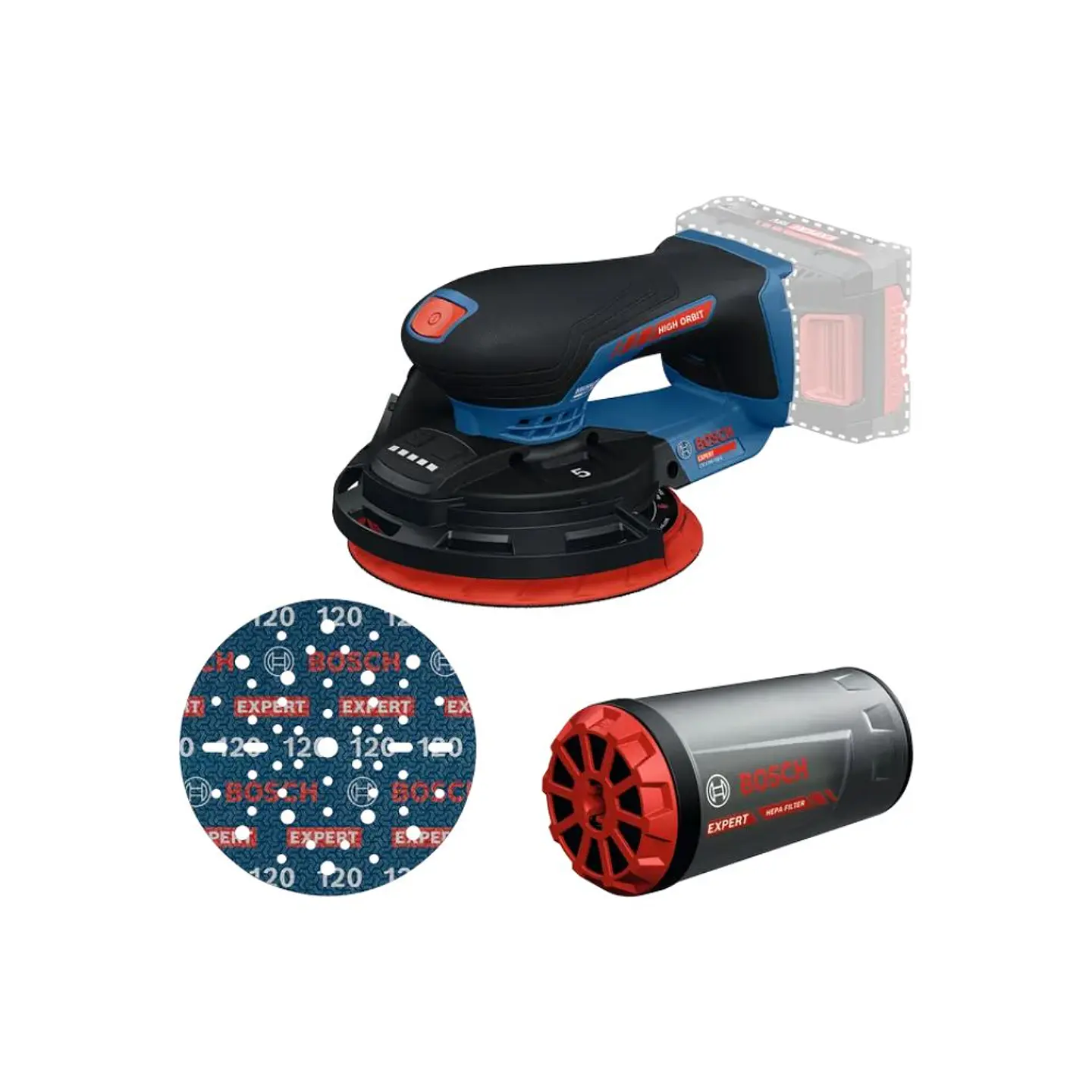 Lixadeira excêntrica sem fio EXPERT EXEX18V-150-5 BOSCH  1