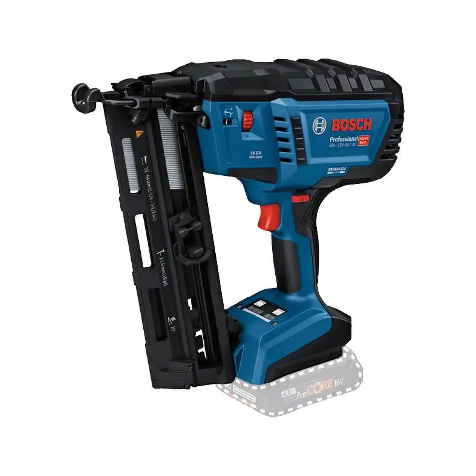 Pistola de pregos sem fio para madeira PRO HEAVY DUTY GNH 18V-64-2 M + Mala L-BOXX 238 BOSCH 2