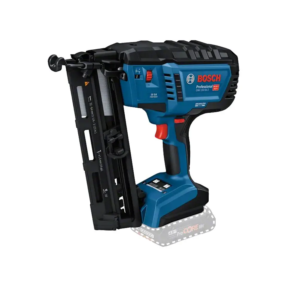 Pistola de pregos sem fio para madeira PRO HEAVY DUTY GNH 18V-64-2 + Mala L-BOXX 238BOSCH  2