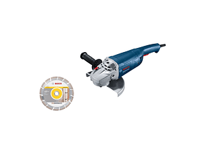 Rebarbadora PRO GWS 20-230 P com 1 disco de corte de diamante BOSCH 