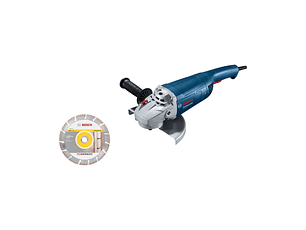 Rebarbadora PRO GWS 20-230 P com 1 disco de corte de diamante BOSCH 