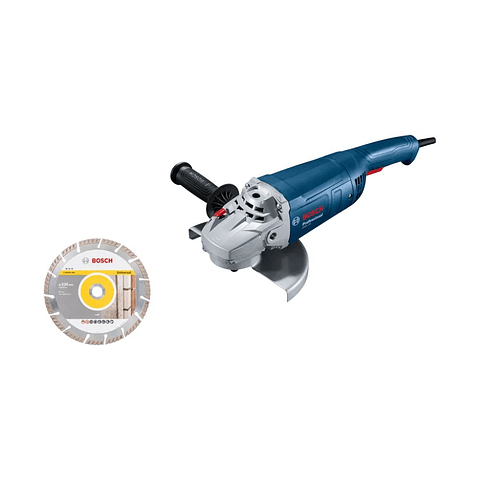 Rebarbadora PRO GWS 20-230 P com 1 disco de corte de diamante BOSCH 