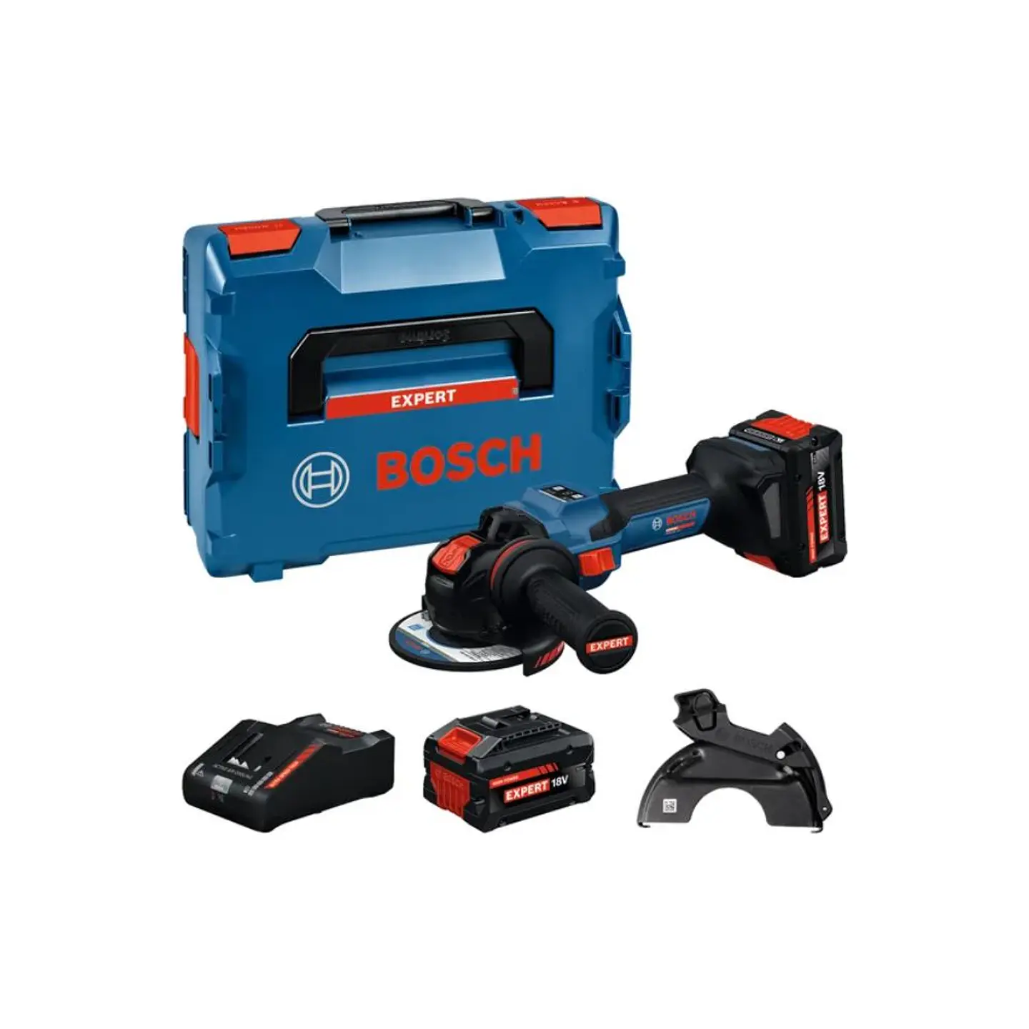 Rebarbadora sem fio com X-LOCK EXPERT EXWX18V-15S + 2 Baterias EXBA18V-80 + Mala L-BOXX BOSCH 1