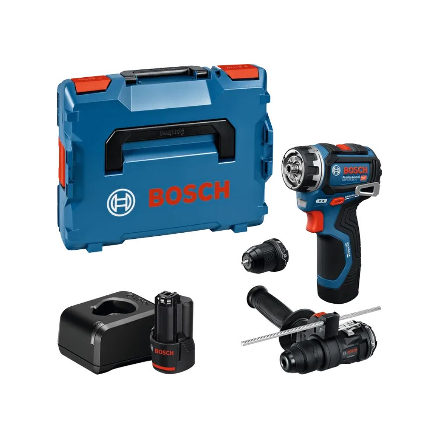 Aparafusadora sem fio PRO HEAVY DUTY GSR 12V-32 FC + 5 Acessórios + 2 baterias GBA 12V 2.0Ah + Mala L-BOXX BOSCH   1