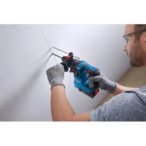 Martelo perfurador sem fio SDS plus GBH 18V-18 Professional + Carregador GAL 18V-20 Professional + 2 baterias GBA 18V 4.0Ah BOSCH 6