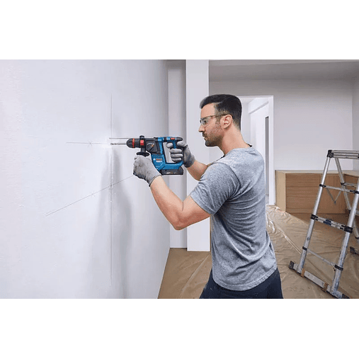 Martelo perfurador SDS Plus sem fio GBH 18V-18 X ONECHUCK + 2 baterias GBA 18V 2.0Ah + Carregador GAL 18V-20 Professional BOSCH  8