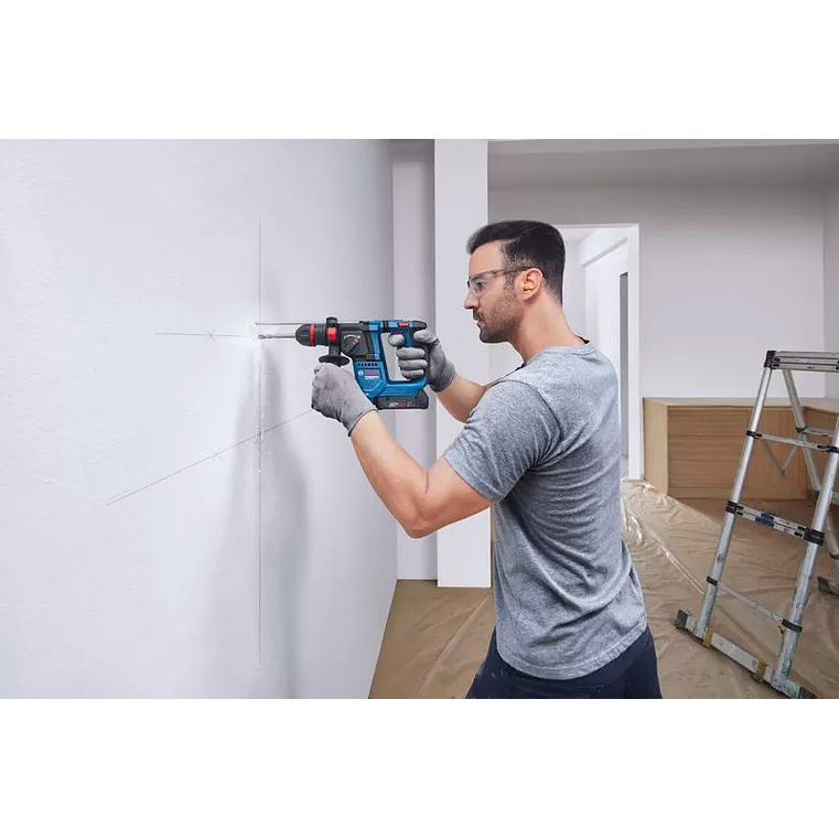 Martelo perfurador SDS Plus sem fio GBH 18V-18 X ONECHUCK + 2 baterias GBA 18V 2.0Ah + Carregador GAL 18V-20 Professional BOSCH  8