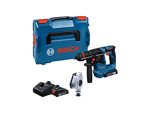 Martelo perfurador SDS Plus sem fio GBH 18V-18 X ONECHUCK + 2 baterias GBA 18V 2.0Ah + Mala L-BOXX BOSCH 