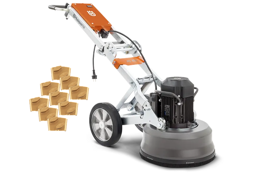 Lixadora/Polidora de Pavimentos PG 450 + 9 VARI-GRIND EZ S25 HUSQVARNA 1