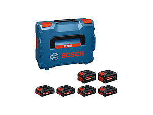 Pack de 6 Baterias EXPERT (4x EXBA18V-40 + 2x EXBA18V-80) + Mala L-BOXX 136 BOSCH