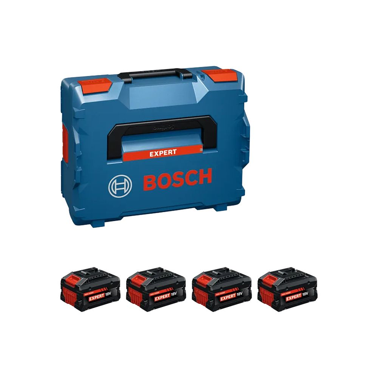 Pack de 4 Baterias EXPERT EXBA18V-55 + Mala L-BOXX 136 BOSCH 1