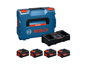 Pack de 4 Baterias EXPERT (2x EXBA18V-55 + 2x EXBA18V-80) + Carregador EXAL18V2-320 BOSCH