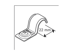 Abraçadeira de cabo único PRO EMS Metal 22 mm BOSCH 