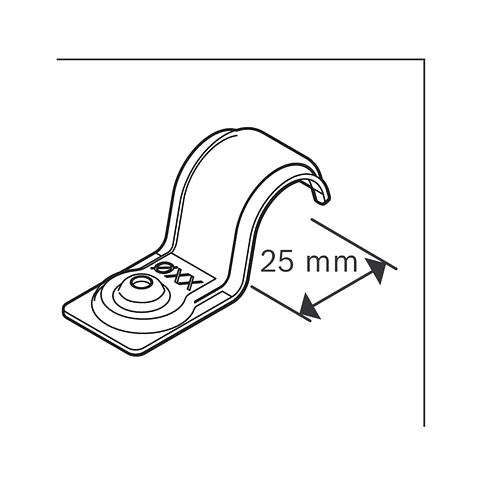 Abraçadeira de cabo único PRO EMS Metal 25 mm BOSCH