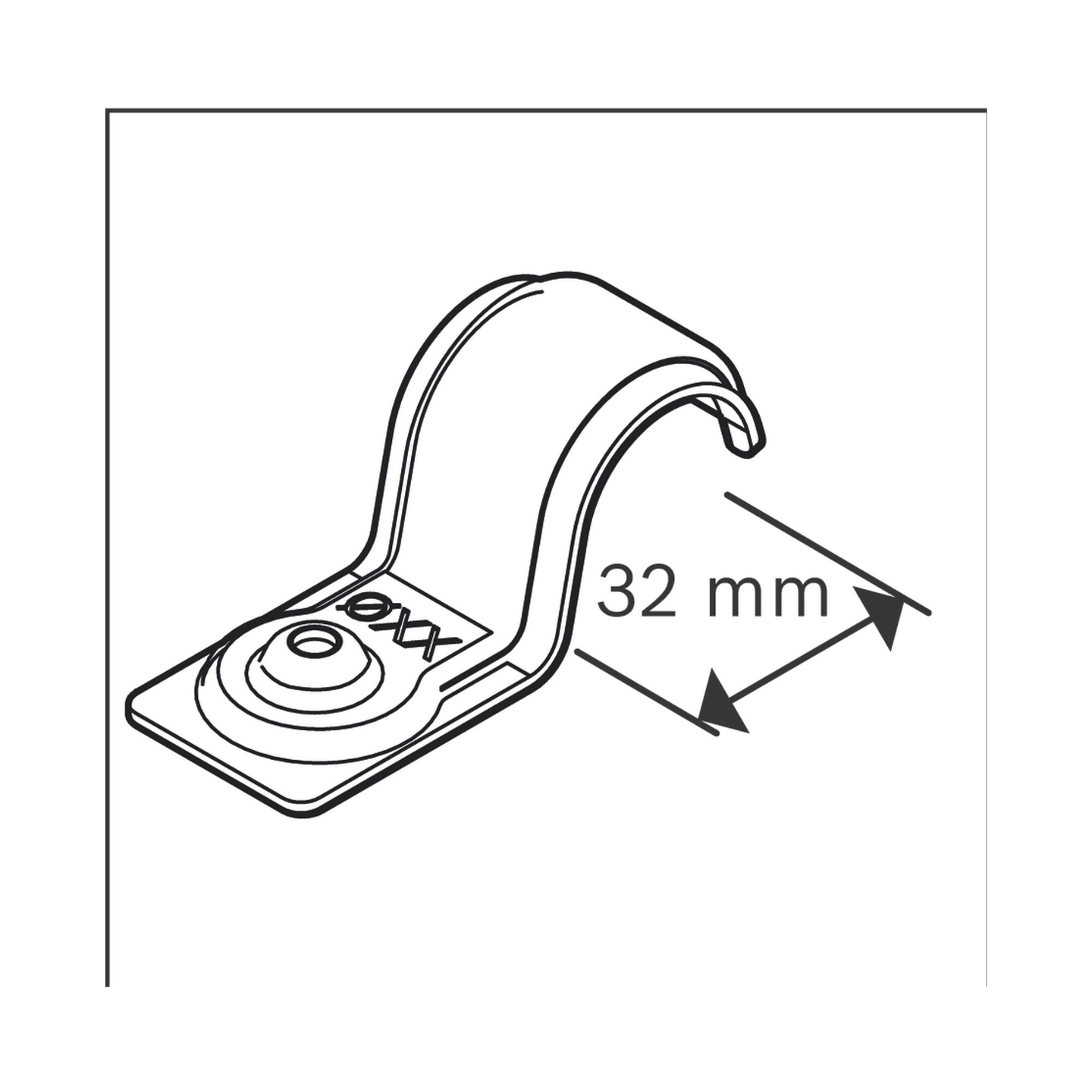 Abraçadeira de cabo único PRO EMS Metal 32 mm BOSCH 7