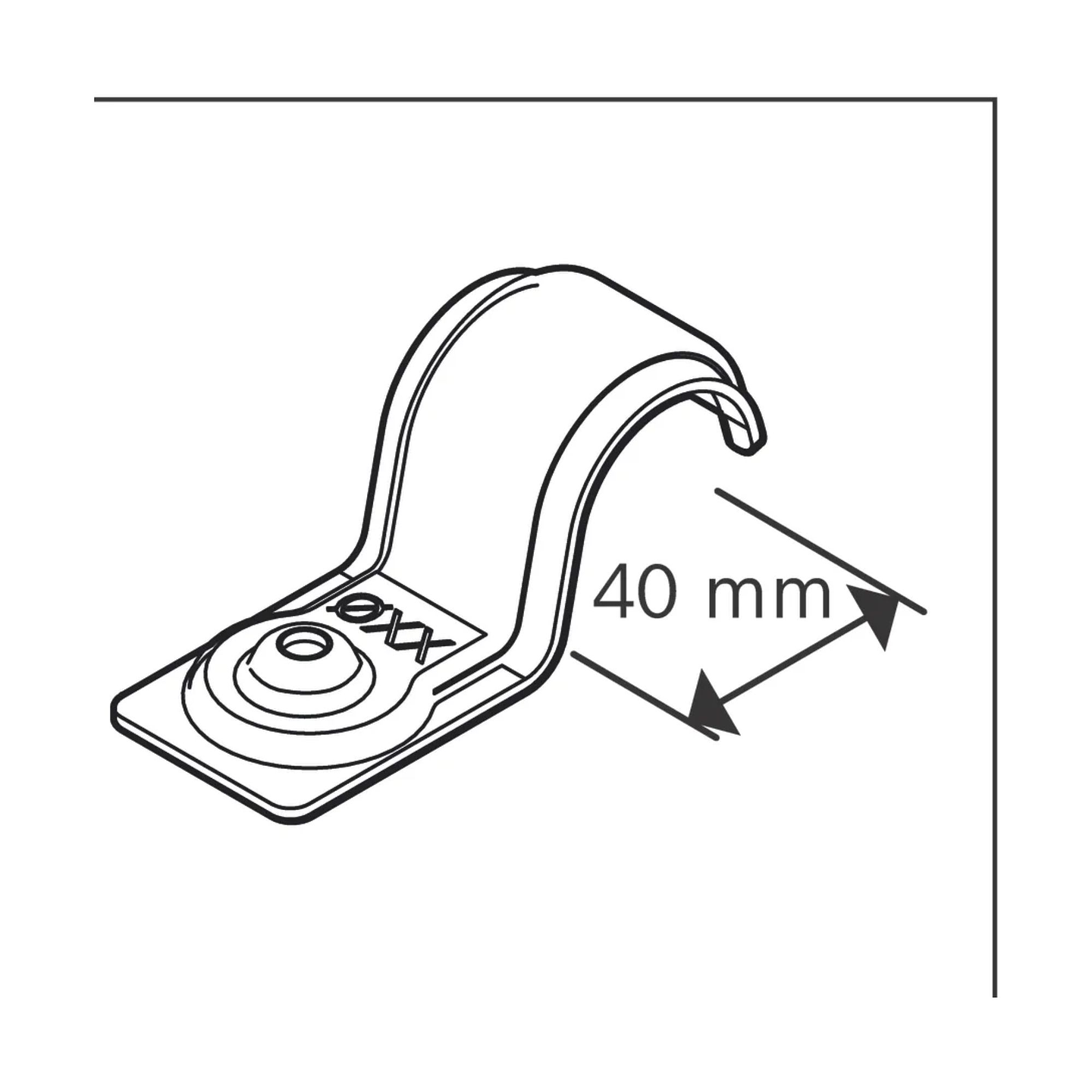 Abraçadeira de cabo único PRO EMS Metal 40 mm BOSCH 7