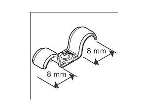 Abraçadeira de cabo duplo PRO EMD Metal 8 MM BOSCH  