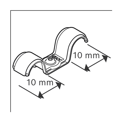 Abraçadeira de cabo duplo PRO EMD Metal 10 MM BOSCH