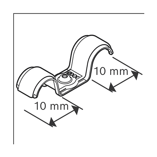 Abraçadeira de cabo duplo PRO EMD Metal 10 MM BOSCH 2