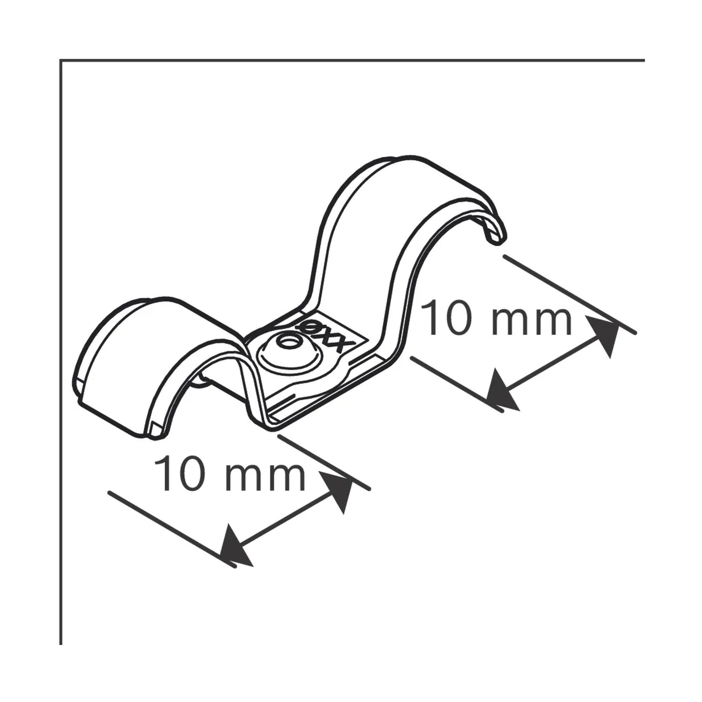 Abraçadeira de cabo duplo PRO EMD Metal 10 MM BOSCH 2