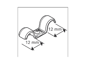 Abraçadeira de cabo duplo PRO EMD Metal 12 MM BOSCH 
