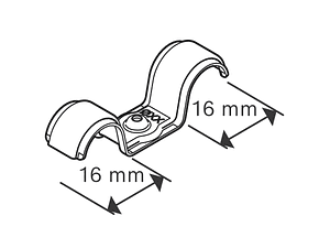Abraçadeira de cabo duplo PRO EMD Metal 16 MM BOSCH  