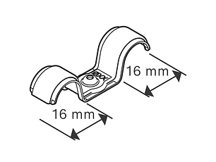 Abraçadeira de cabo duplo PRO EMD Metal 16 MM BOSCH  