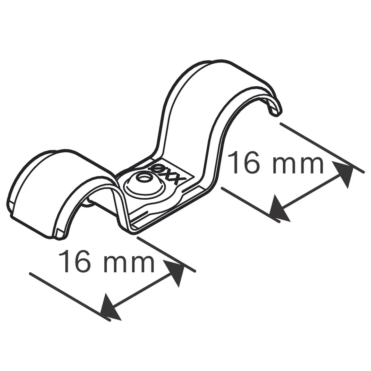 Abraçadeira de cabo duplo PRO EMD Metal 16 MM BOSCH   2