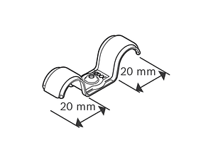 Abraçadeira de cabo duplo PRO EMD Metal 20 MM BOSCH