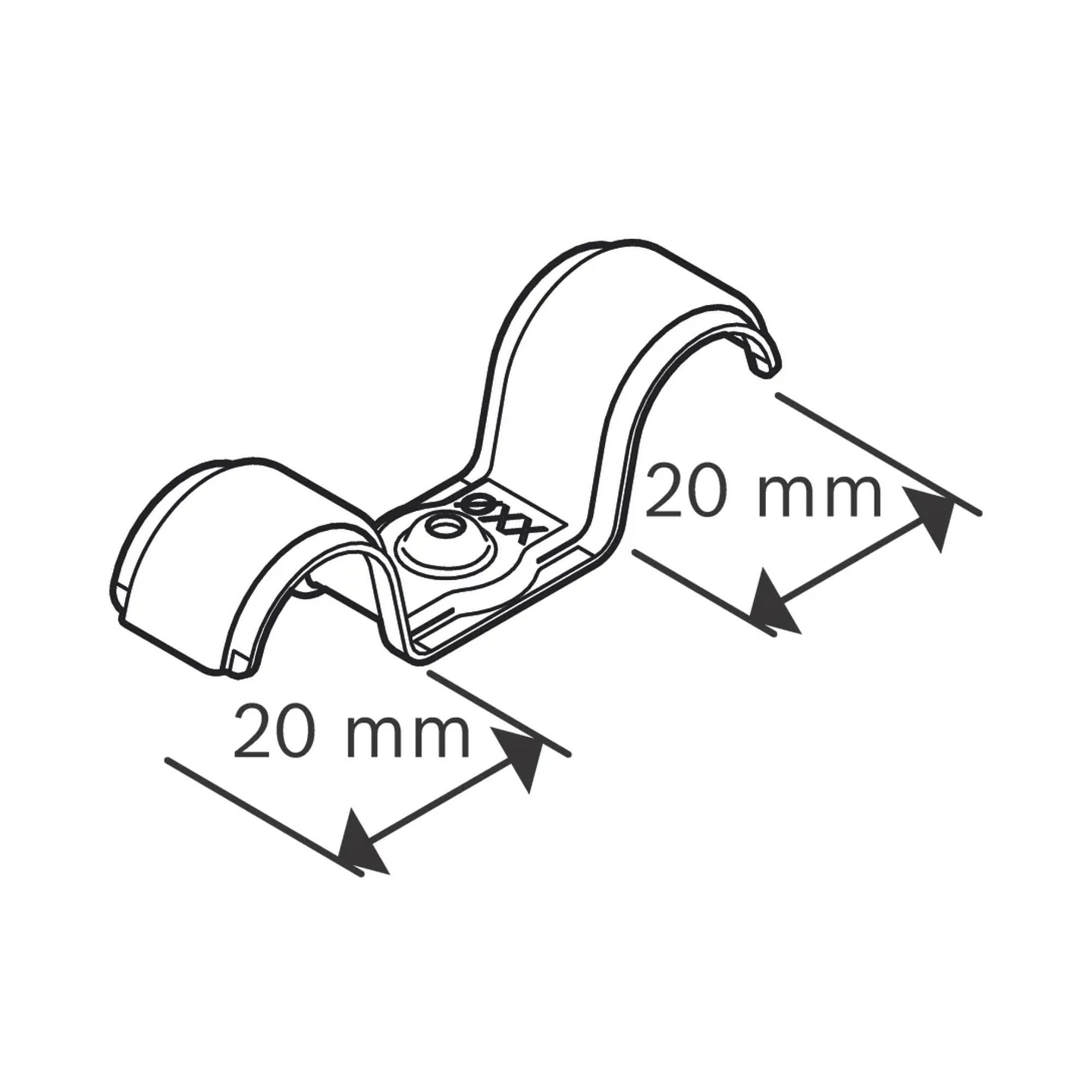 Abraçadeira de cabo duplo PRO EMD Metal 20 MM BOSCH 1