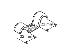 Abraçadeira de cabo duplo PRO EMD Metal 22 MM BOSCH 