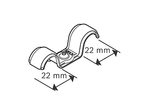 Abraçadeira de cabo duplo PRO EMD Metal 22 MM BOSCH 
