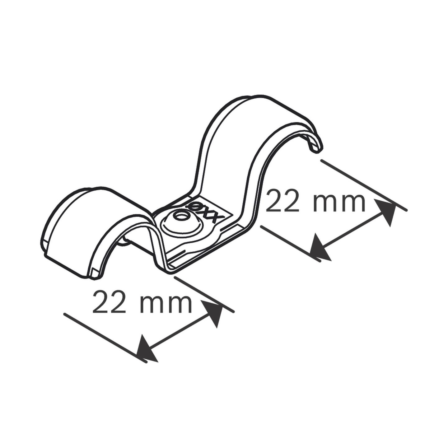 Abraçadeira de cabo duplo PRO EMD Metal 22 MM BOSCH  1