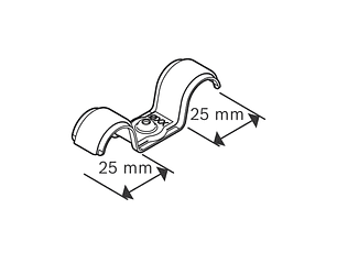 Abraçadeira de cabo duplo PRO EMD Metal 25 MM BOSCH  
