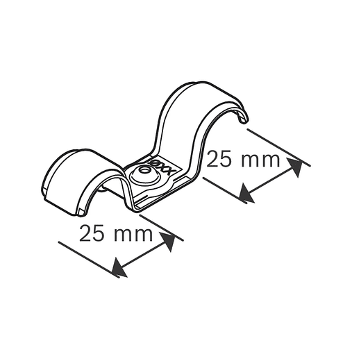 Abraçadeira de cabo duplo PRO EMD Metal 25 MM BOSCH   1