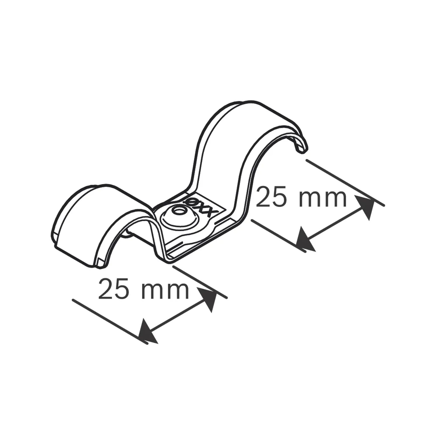 Abraçadeira de cabo duplo PRO EMD Metal 25 MM BOSCH   1