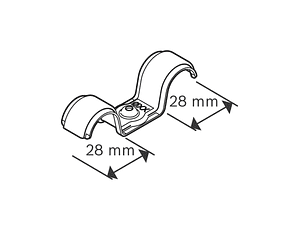 Abraçadeira de cabo duplo PRO EMD Metal 28 MM BOSCH