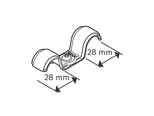 Abraçadeira de cabo duplo PRO EMD Metal 28 MM BOSCH