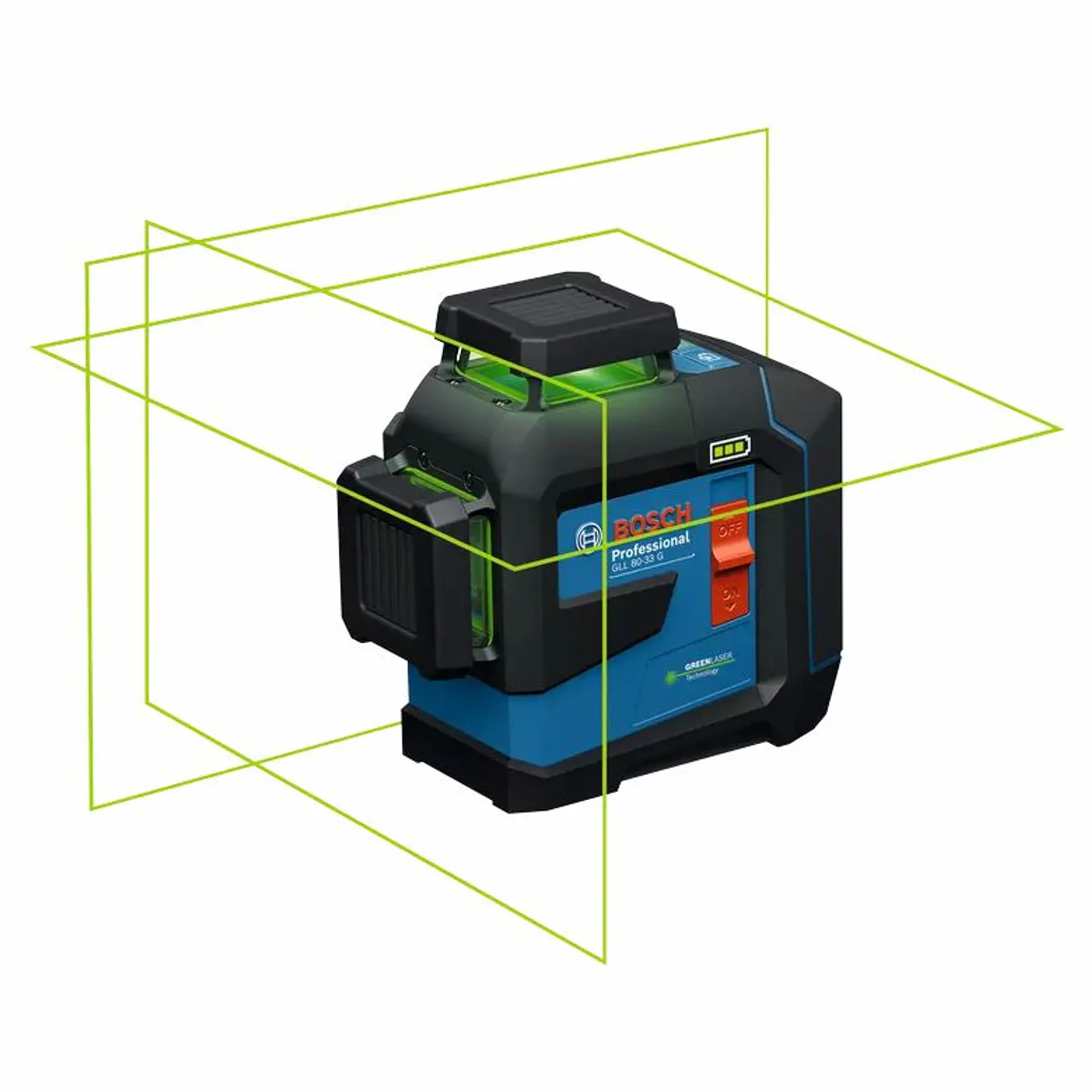 Nivel laser 3 Linhas Verdes GLL 80-33 G + Mala de Transporte + 2 pilhas de 1,5 V LR6 (AA) BOSCH 2